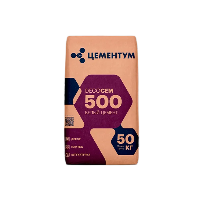 Цемент белый ЦЕМЕНТУМ DecoCEM 500, 50 кг